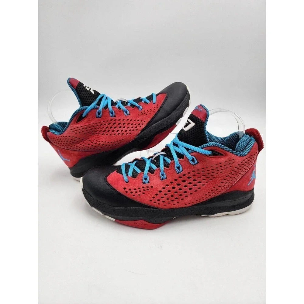 Nike Air Jordan CP3 VII Gym Red Powder Blue Sz 8.5 Men's Shoes 616805-607